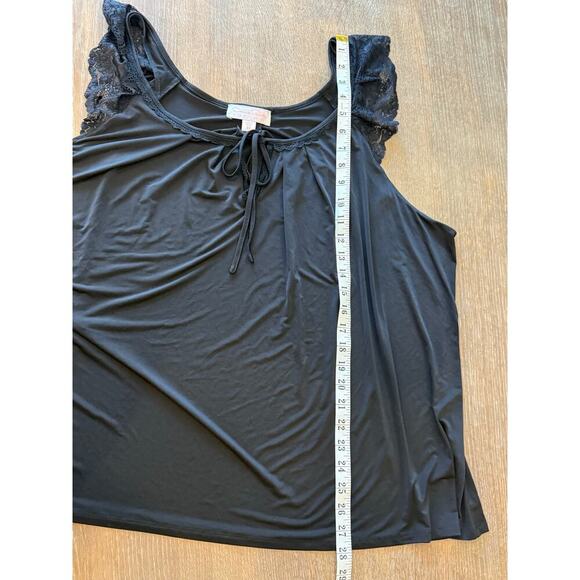 OSCAR de la RENTA pink label Black Lace Top Shirt Blouse Top Women size 2XL XXL - Picture 8 of 9